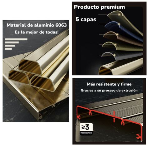 Escalera De Aluminio Dorada 4 Escalones By LuBabycas-2