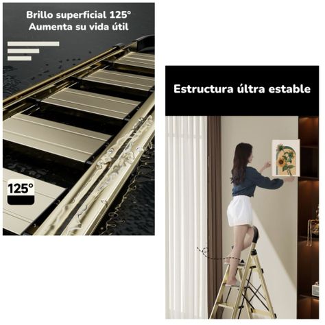Escalera De Aluminio Dorada 4 Escalones By LuBabycas-4