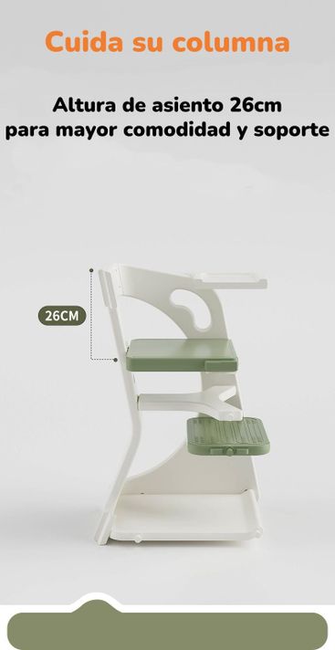Silla De Comer Multifuncional Witness Naranja LuBabycas-6