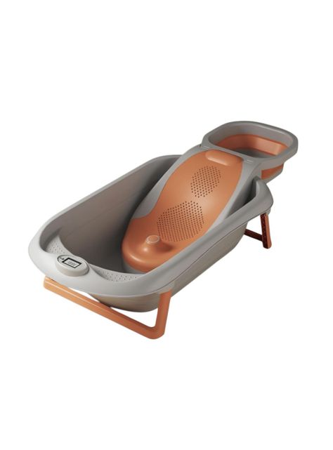 Bañera Premium Con Lavapelo Y Accesorios Lubabycas Naranja-0