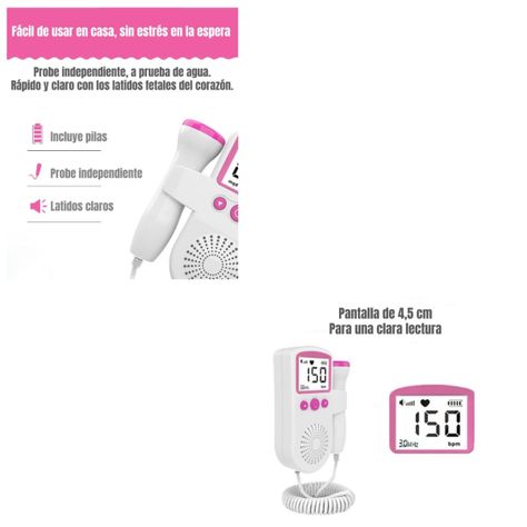 Monitor Fetal Doppler Latidos Corazón Bebé By LuBabycas-2