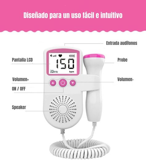 Monitor Fetal Doppler Latidos Corazón Bebé By LuBabycas-5