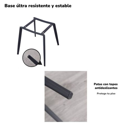 Set 4 Sillas De Comedor Cuero PU Estilo Italiano LuBabycas-6