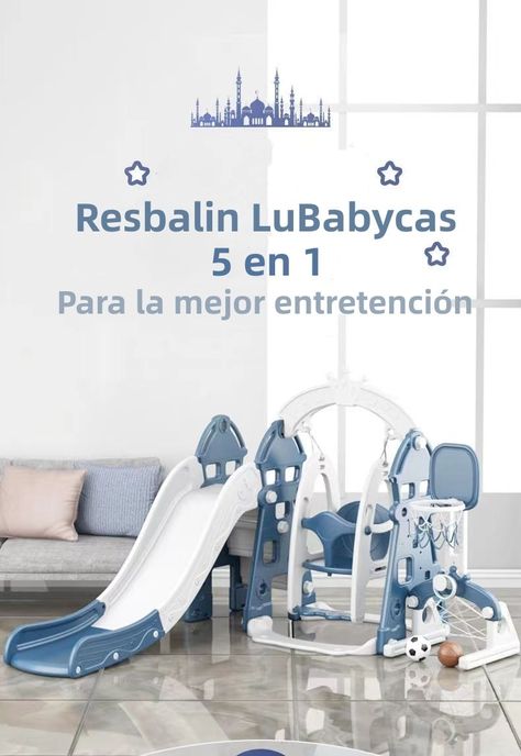 Resbalin Columpio 5 En 1 Con Accesorios Rosado Lubabycas-1