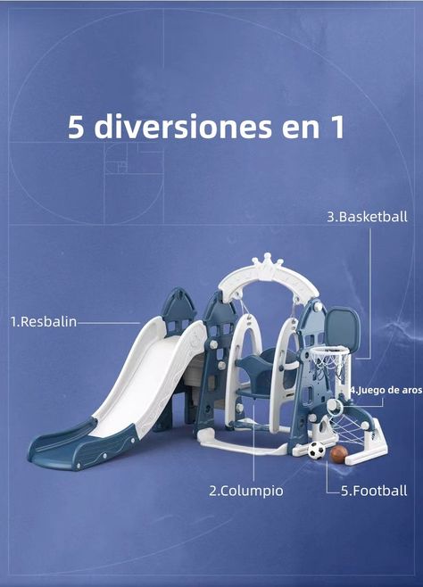 Resbalin Columpio 5 En 1 Con Accesorios Rosado Lubabycas-2