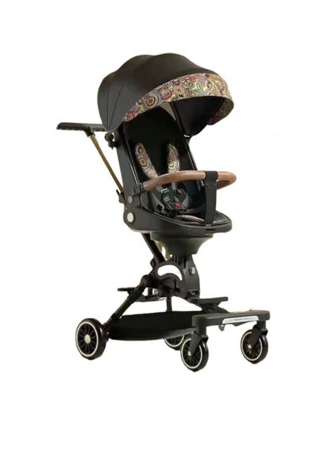 Coche De Paseo 360° 3 En 1 Reclinable Lubabycas Negro-0
