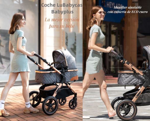 Coche Travel System Con Accesorios LuBabycas X1 Rosado-3