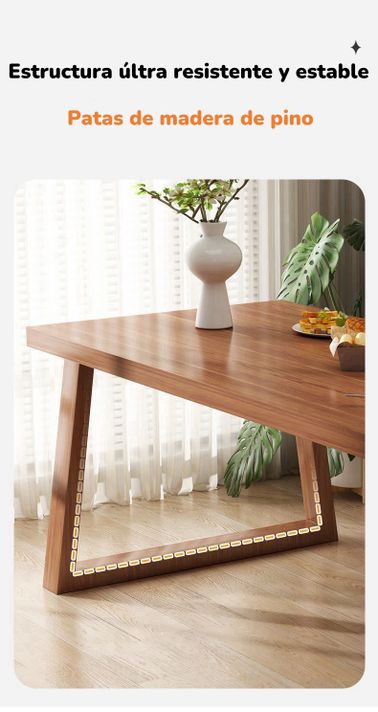 Comedor De Madera West 180x80x75CM By LuBabycas-5