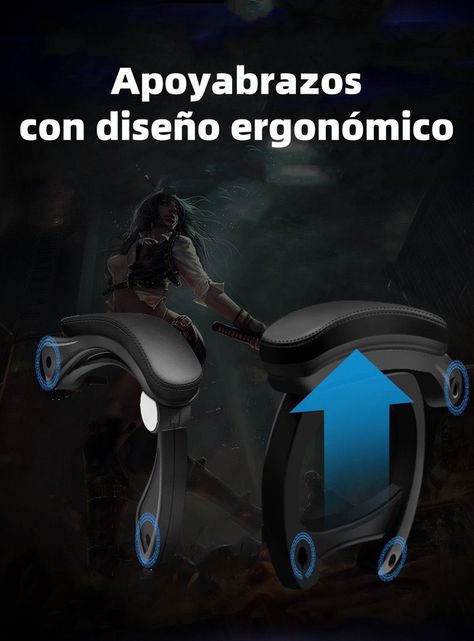 Silla Gamer Reclinable Con Reposa Pies Negra LuBabycas-5