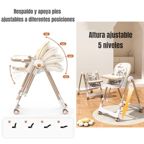Silla De Comer Columpio 2 En 1 LuBabycas Rosada-4