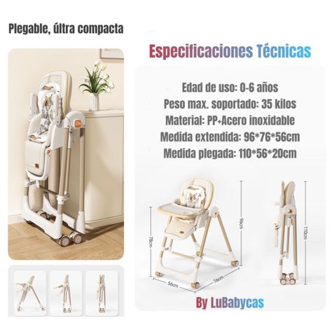 Silla De Comer Columpio 2 En 1 LuBabycas Rosada-7