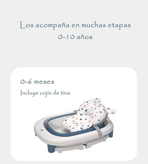 Bañera Con Cojin Termómetro Y Más Accesorios Azul Lubabycas-2