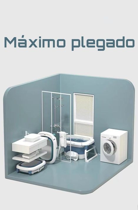 Bañera Con Cojin Termómetro Y Más Accesorios Azul Lubabycas-4