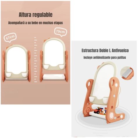 Pizarra Atril Regulable Plumón Con Accesorios LuBabycas-4
