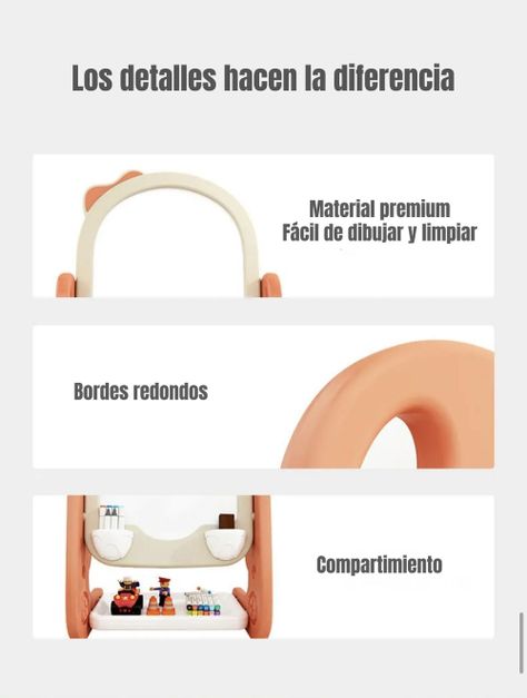 Pizarra Atril Regulable Plumón Con Accesorios LuBabycas-5