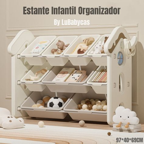 Estante Infantil Organizador De Juguetes Blanco By LuBabycas-1