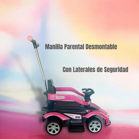 Correpasillo Andador Auto Con Manilla LuBabycas Rojo-2