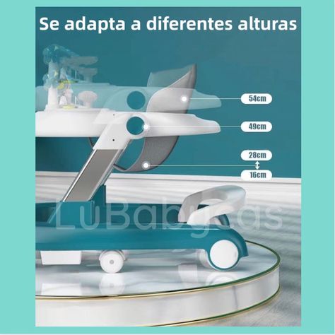 Andador Caminador Multifuncional 4 En 1 Lubabycas Gris-3
