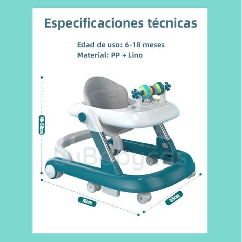 Andador Caminador Multifuncional 4 En 1 Lubabycas Gris-7