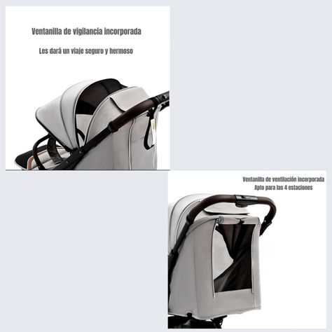 Coche de Paseo Con Cubre Pies LuBabycas Gris-5