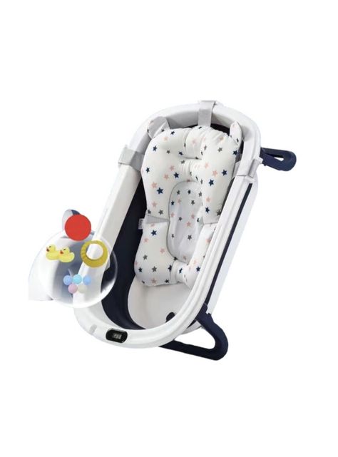 Bañera Plegable Con Cojín Y Más Accesorios Azul Lubabycas-0
