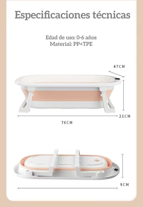 Bañera Plegable Con Cojín Y Más Accesorios Azul Lubabycas-7