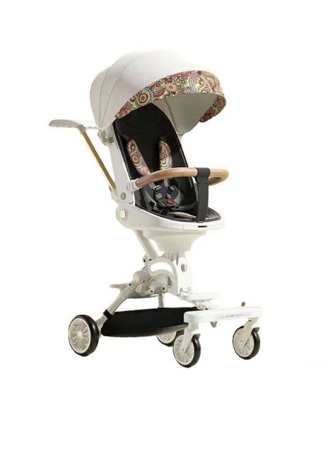 Coche De Paseo 360° 3 En 1 Reclinable Lubabycas Blanco-0