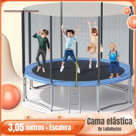 Cama Elástica 305cm Últra Resistente Con Escalera LuBabycas-3