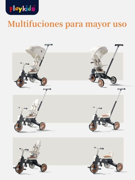 Triciclo 360° Y Balance 6 En 1 Negro Playkids By LuBabycas-3