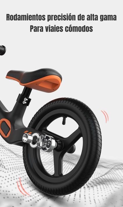 Bicicleta de Equilibrio 2-6 Años Aro 12 LuBabycas Naranja-4