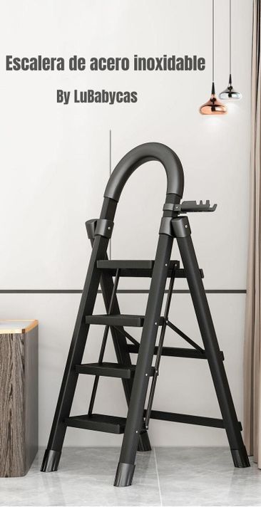 Escalera De Acero Plegable Con 4 Escalones By LuBabycas-1