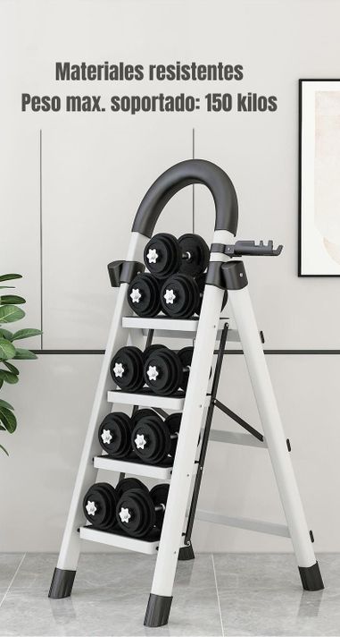 Escalera De Acero Plegable Con 4 Escalones By LuBabycas-3
