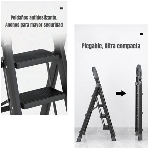 Escalera De Acero Plegable Con 4 Escalones By LuBabycas-4