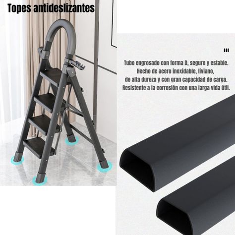 Escalera De Acero Plegable Con 4 Escalones By LuBabycas-6