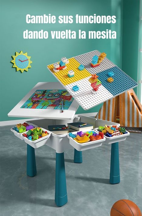 Mesa de Bloques 209 Piezas y 1 Silla By LuBabycas-6