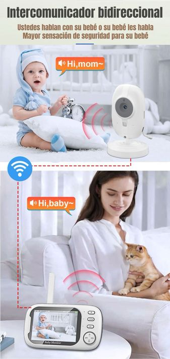 Cámara Monitor Inteligente 3.5″ Pantalla 720P LuBabycas-2