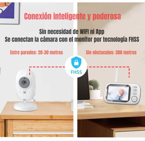 Cámara Monitor Inteligente 3.5″ Pantalla 720P LuBabycas-3