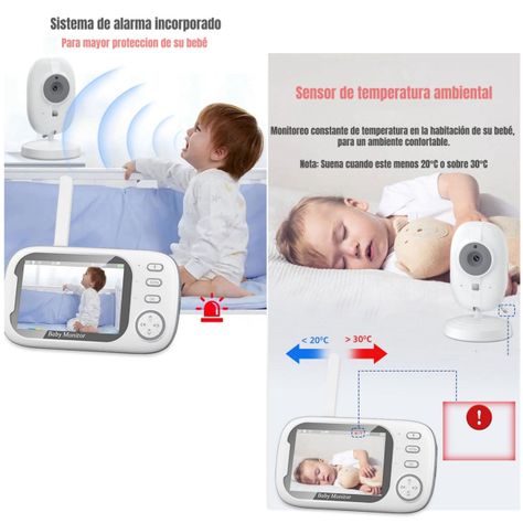 Cámara Monitor Inteligente 3.5″ Pantalla 720P LuBabycas-4