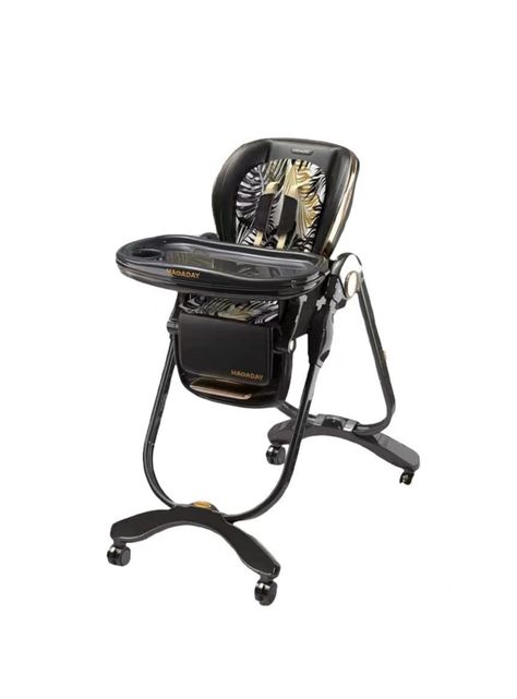 Silla De Comer Lujosa Reclinable Hagaday Negra Lubabycas-0