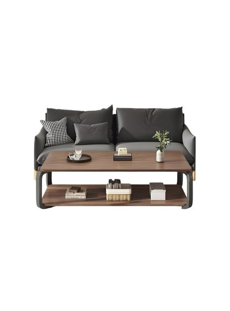 Mesa De Centro Rectangular 2 Niveles 120x60x43cm LuBabycas-0