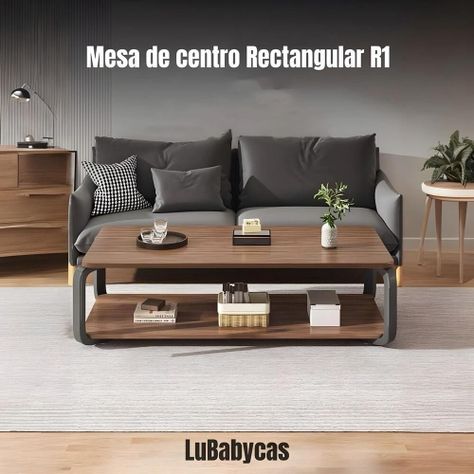 Mesa De Centro Rectangular 2 Niveles 120x60x43cm LuBabycas-1