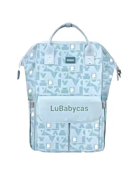 Mochila Pañalera Maternal Con Accesorios Azul Lubabycas-0