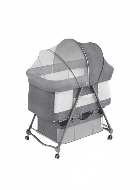 Cuna Moisés Con Accesorios Gris Lubabycas-0
