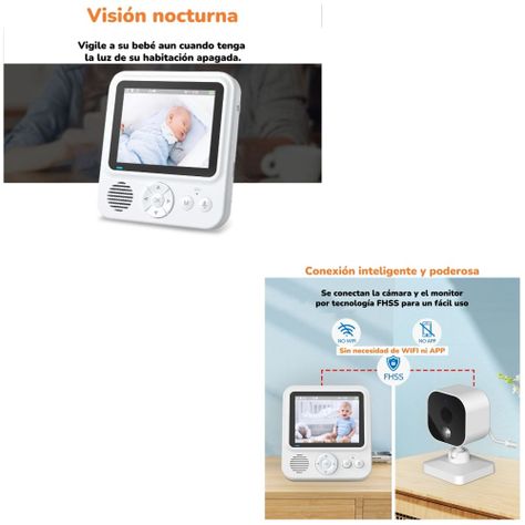 Cámara Monitor Inteligente 720P Pantalla 2,8″ LuBabycas-6