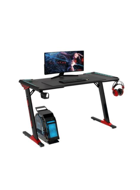 Escritorio Gamer 120x60x73cm Con Luces Negro LuBabycas-0