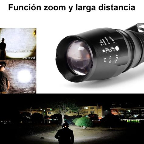 Linterna Led Táctica Zoom Potente Recargable Largo Alcance-1