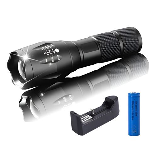 Linterna Led Táctica Zoom Potente Recargable Largo Alcance-5