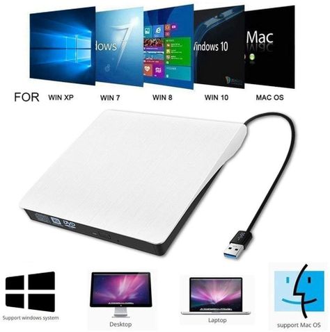 Grabador Externo DVD CD Lector Usb Pc Notebook-7