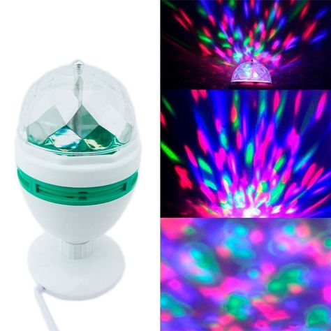 Bola Disco Led Luces Fiesta Giratoria Colores-0