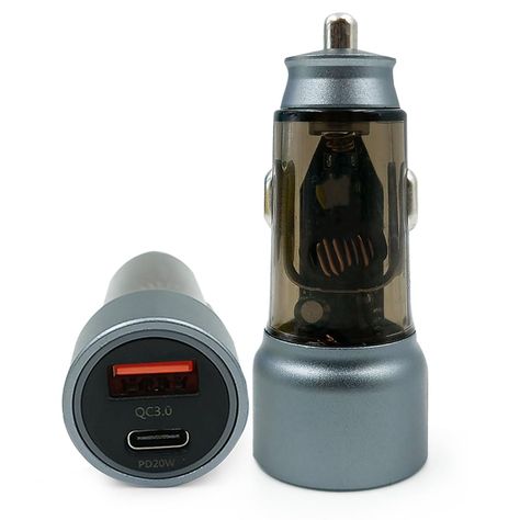 Cargador De Teléfono Celular Auto Carga Rápida Tipo C Y Usb-0